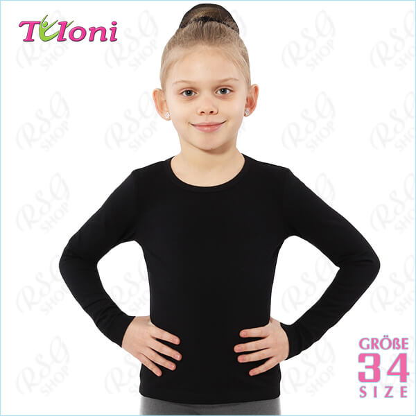 Langärmliges Shirt Tuloni mod. F-03 Gr. 34 (122-128) Black F03C-B34